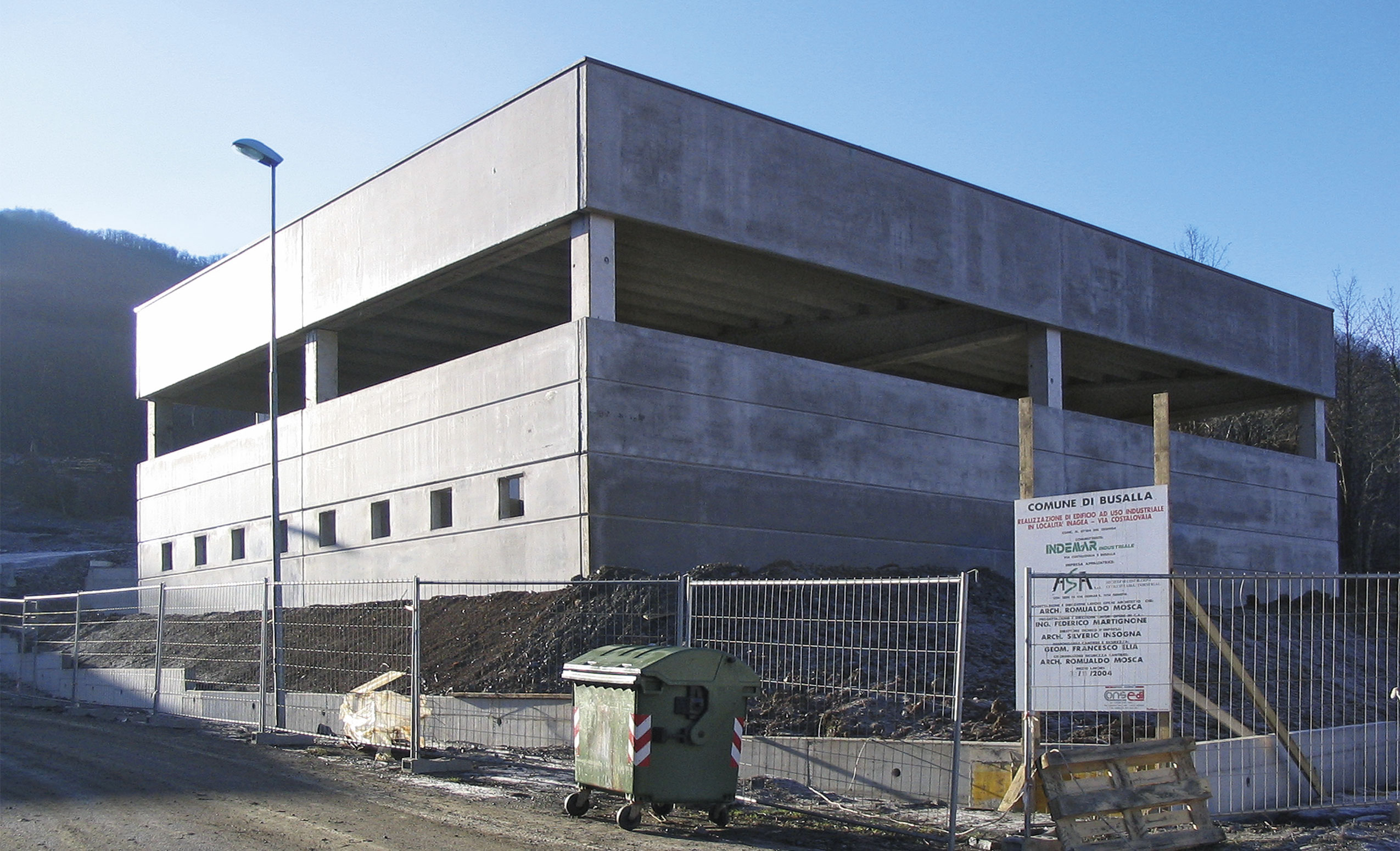 Indemar SpA. Costruzione di nuovo capannone per ampliamento sede a Busalla, Genova