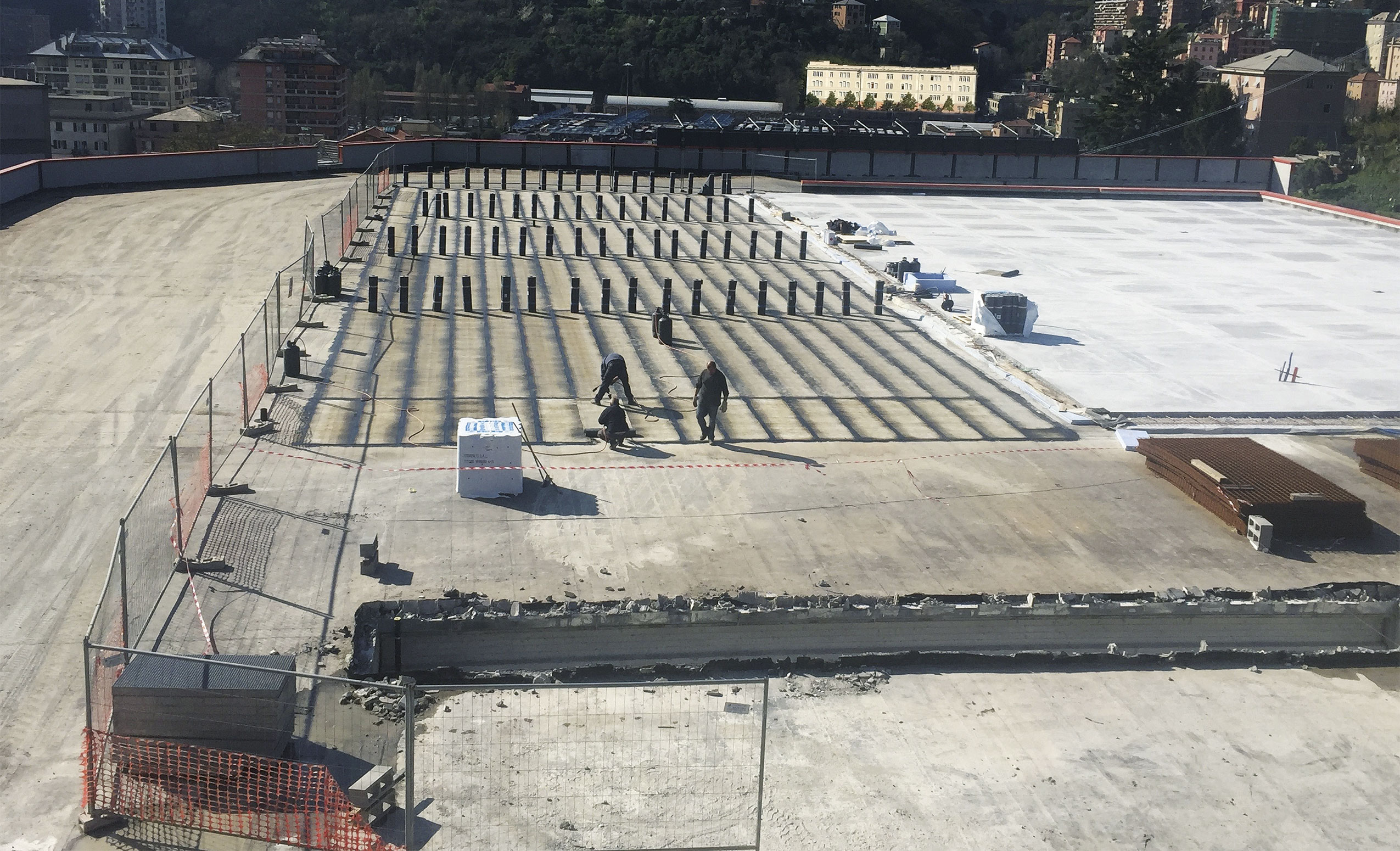Spazio Genova Srl. Lavori di costruzione della nuova sede in via Ponte Carrega a Genova Molassana
