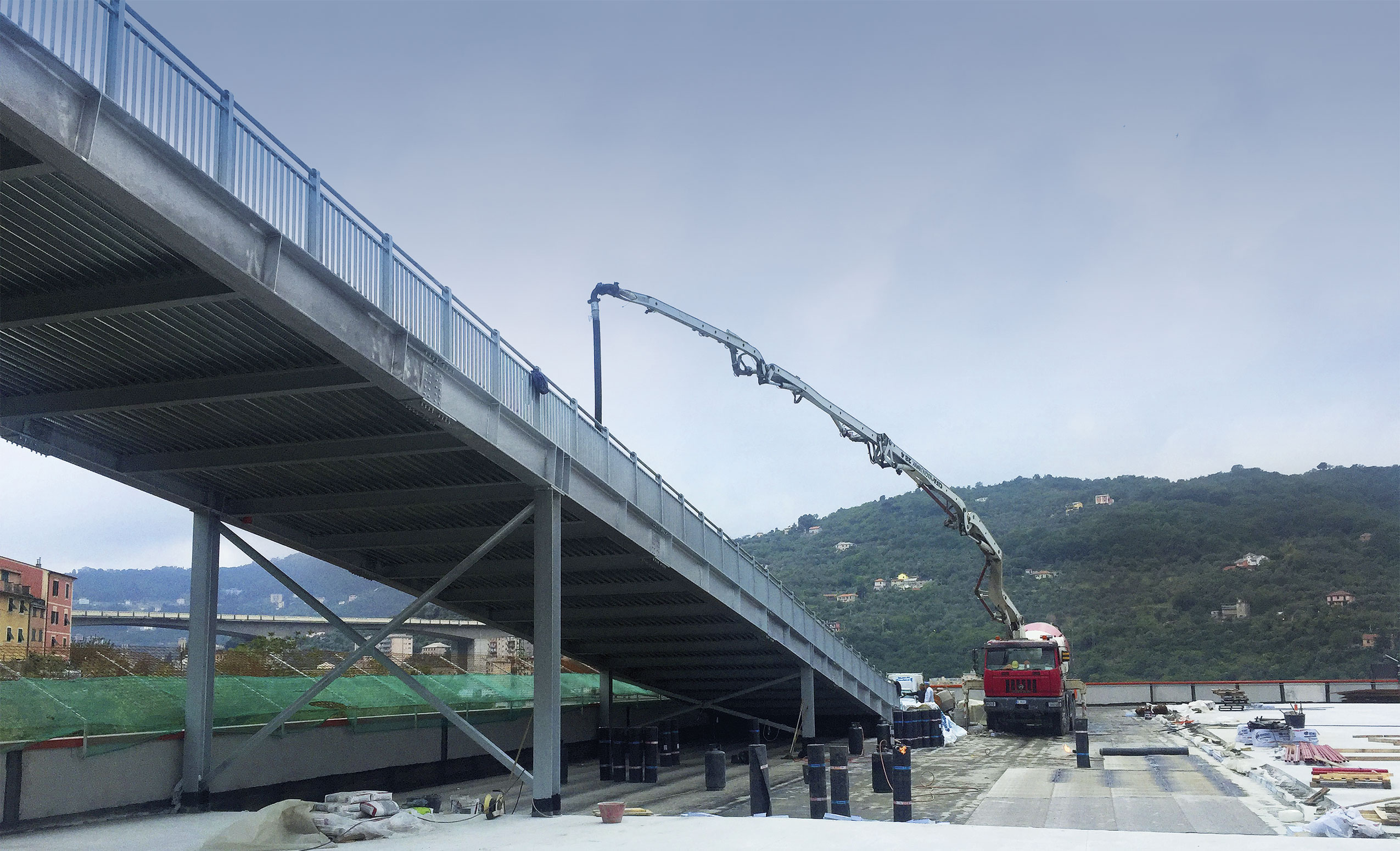 Spazio Genova Srl. Lavori di costruzione della nuova sede in via Ponte Carrega a Genova Molassana