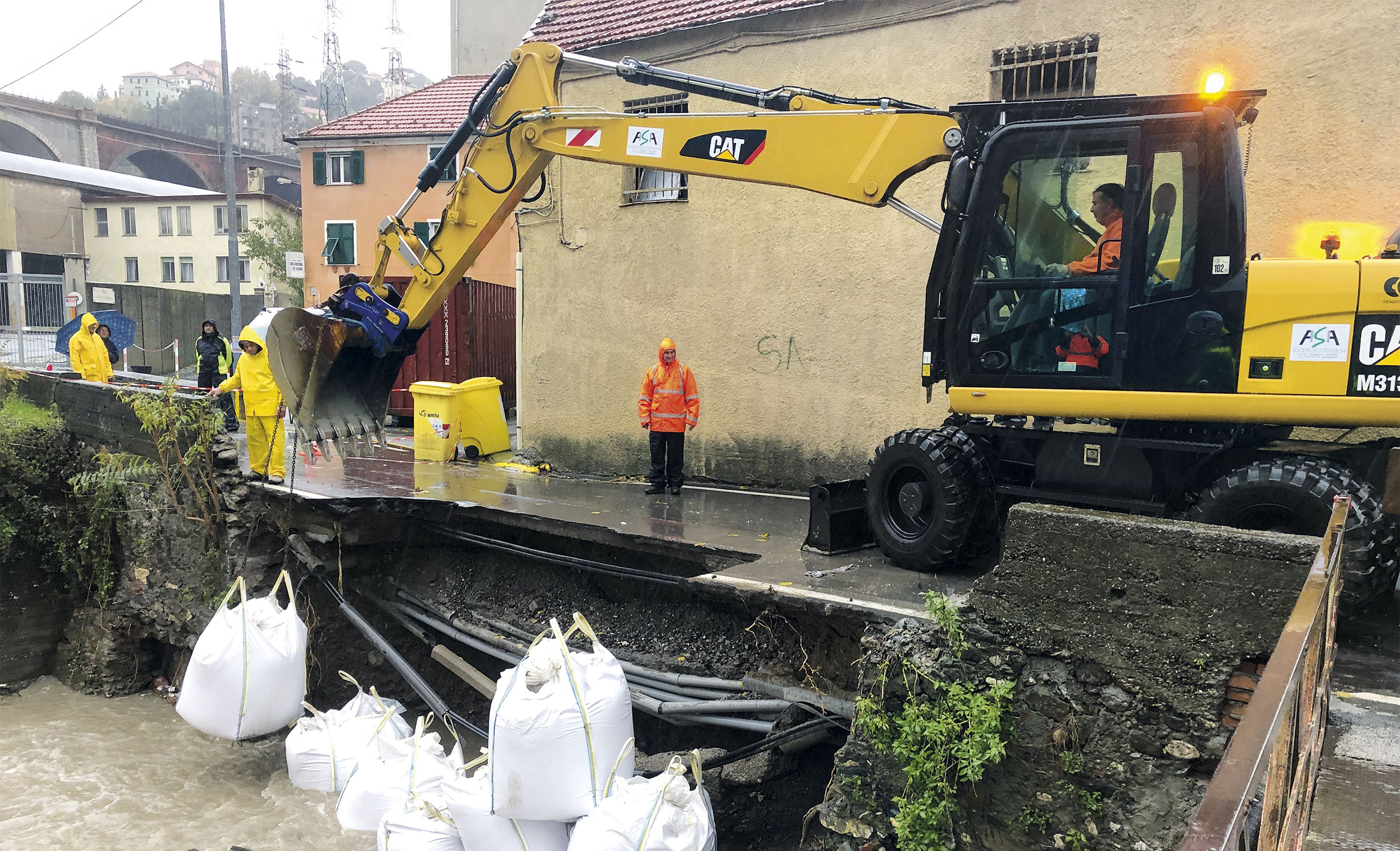 Comune di Genova. Ripristino transito veicolare in via Trasta. Eventi alluvionali del 2019