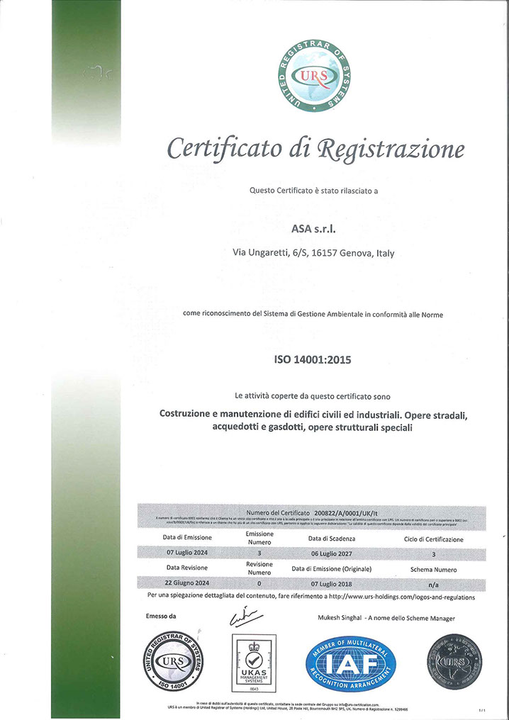 ASA Genova - CQOP SOA - Attestazione di qualificazione alla esecuzione di lavori pubblici