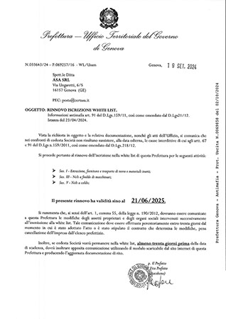 ASA Genova - CQOP SOA - Attestazione di qualificazione alla esecuzione di lavori pubblici